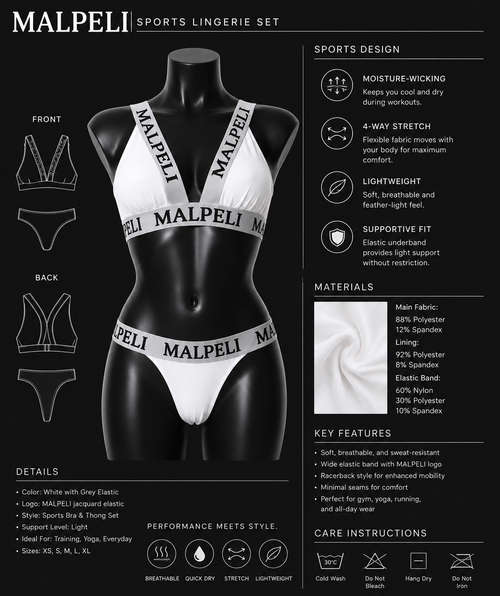 Classic White Malpeli Lingerie Set