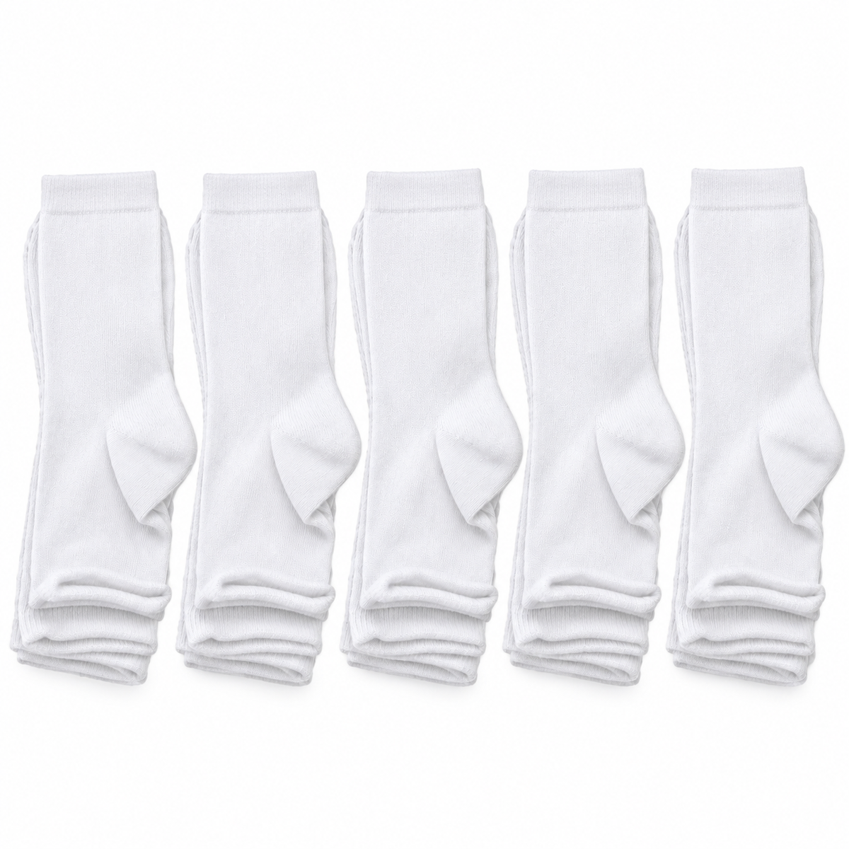 5-Pair White Unisex Ankle Socks – Everyday Socks