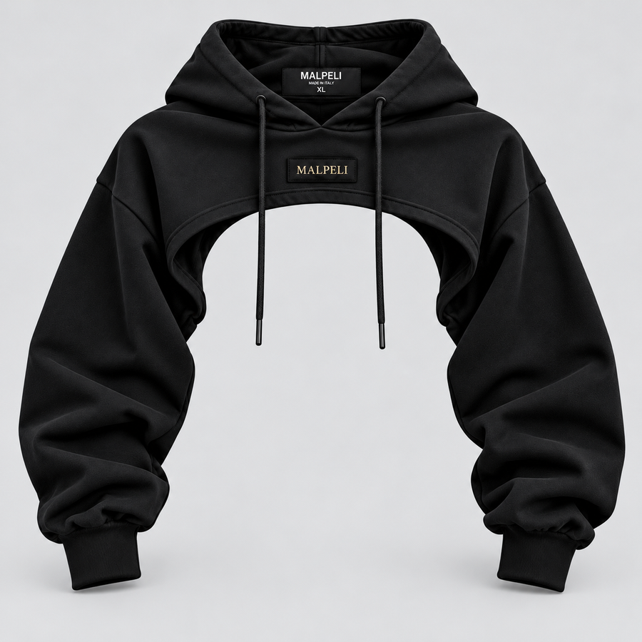 Women’s Black Ultra Cropped Hoodie Shrug