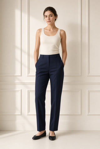 Arden Midnight Drop Shoulder Tailored Trousers — Practical Pocketing
