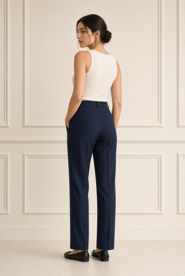 Arden Midnight Drop Shoulder Tailored Trousers — Practical Pocketing