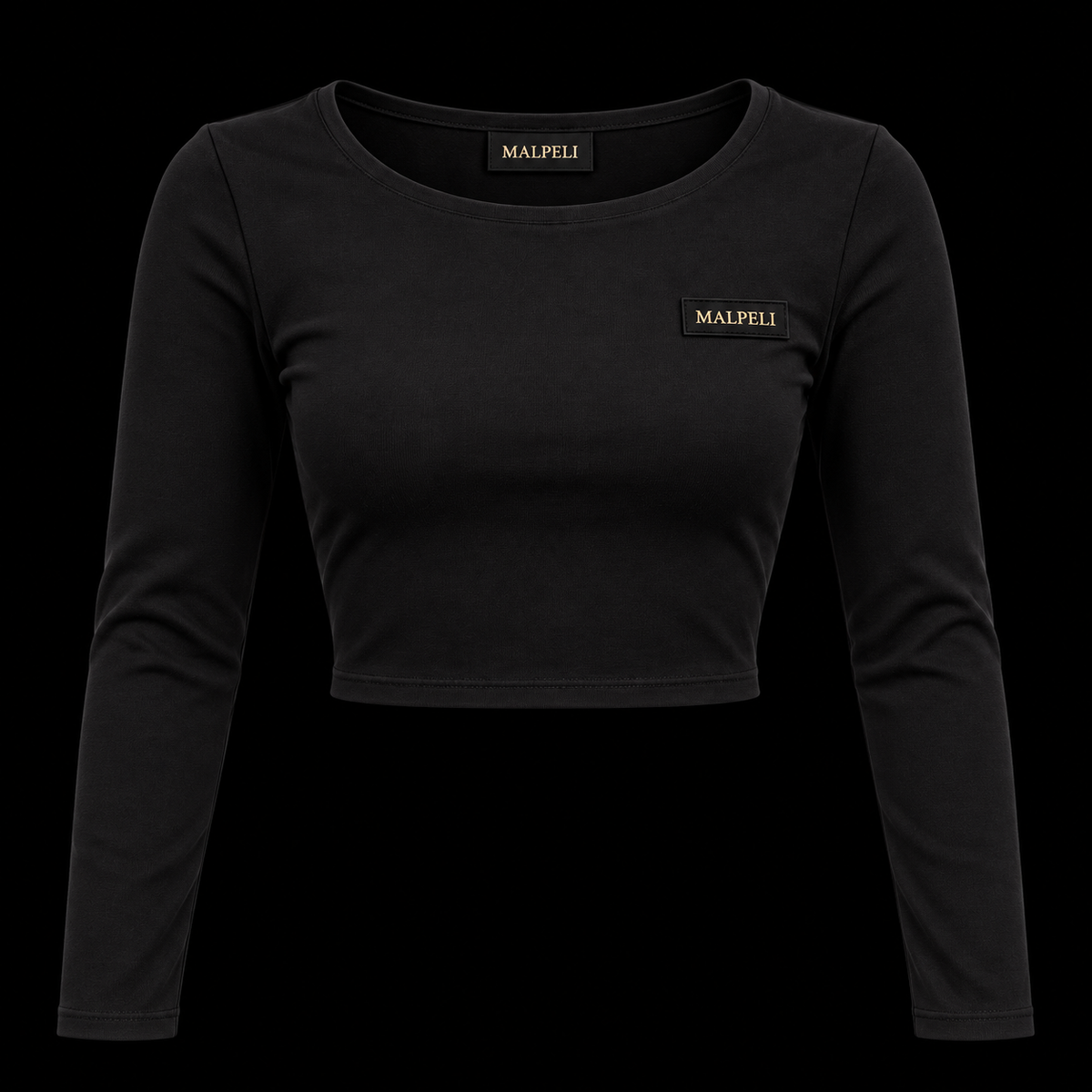 Malpeli Women’s Noir Long Sleeve Crop Top