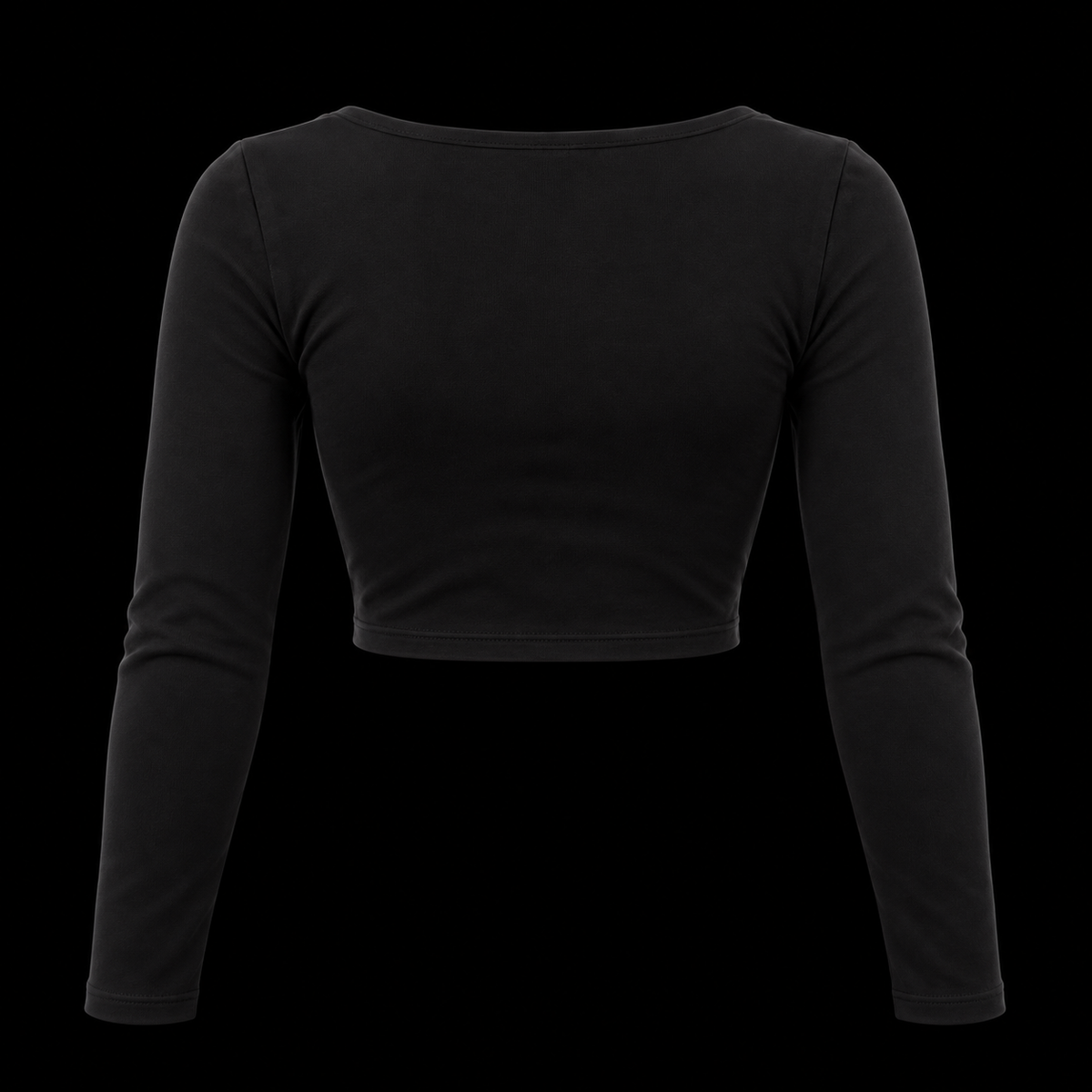 Malpeli Women’s Noir Long Sleeve Crop Top