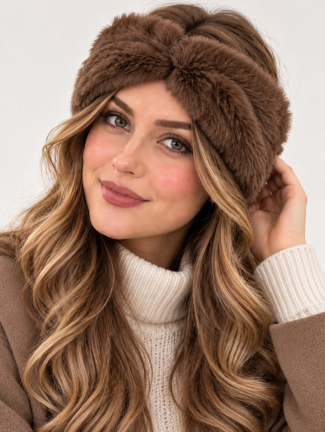 1pc Women's Faux Fur Ear Warmer Headband, Soft Plush Winter Earmuff Hair Accessory,  Headband for Autumn and Winter