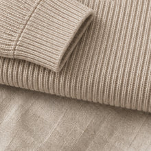 Arden Soft Shoulder Zip-Neck Knit | Taupe / Layer-Friendly Weight