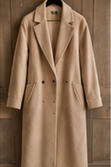 Tie Waist Aurelia Trench Coat in Mocha — Defined Shoulder