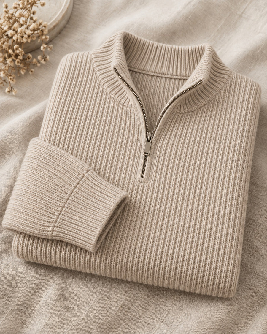 After Hours: Florence Half-Zip Sweat — Drawcord Waist, Soft Inner Face