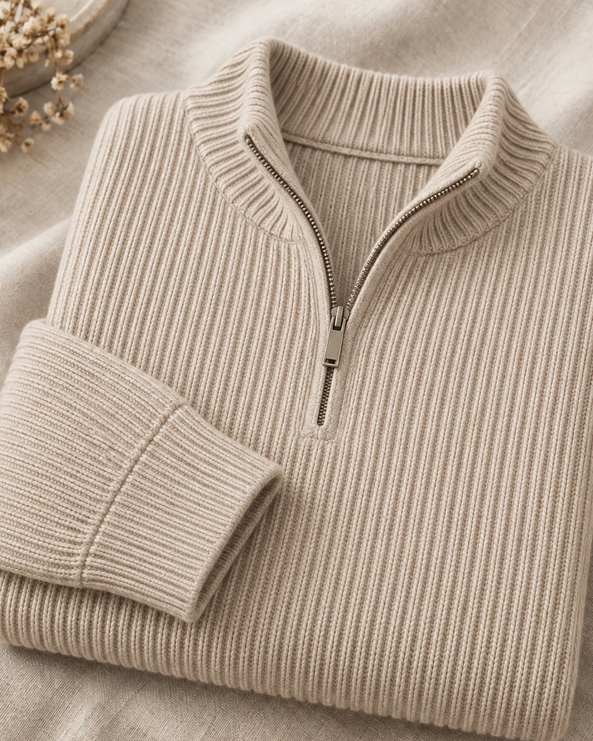 After Hours: Florence Half-Zip Sweat — Drawcord Waist, Soft Inner Face