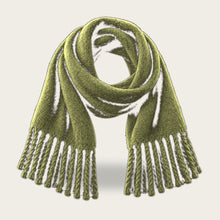 Fringed Edge Celeste Brushed Scarf in Olive — Giftable Size