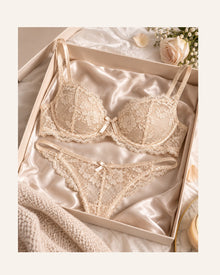 Alderley Clean Edge Satin Trim Set — Fine Elastic, Champagne