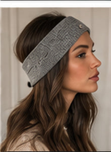 Harbour Wide Headband with Lightweight Feel — Embossed Mark, Silver
