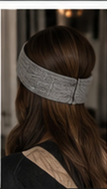 Harbour Wide Headband with Lightweight Feel — Embossed Mark, Silver