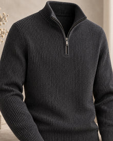 After Hours: Bellini Half-Zip Sweat — Fine Gauge, Soft Inner Face