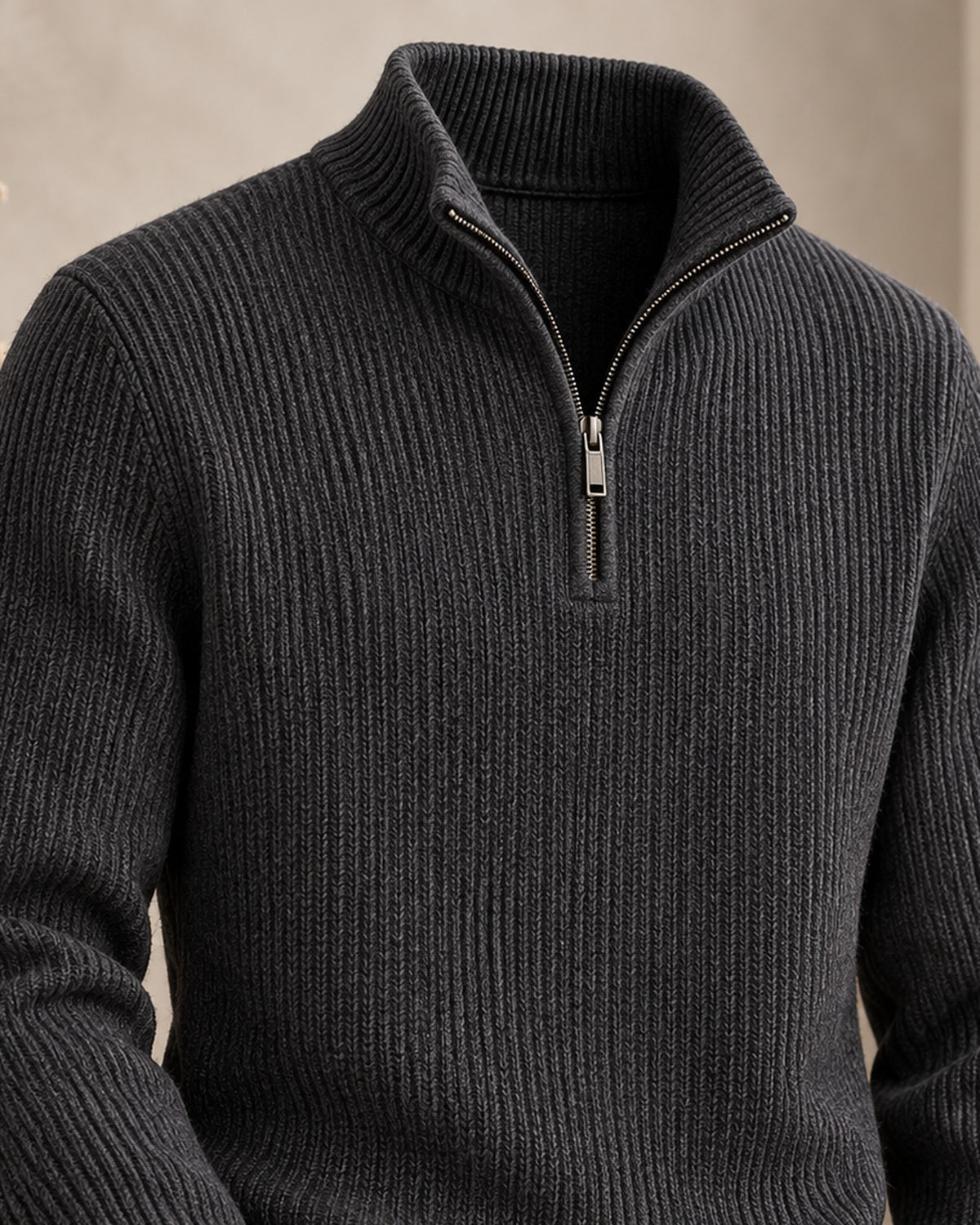 After Hours: Bellini Half-Zip Sweat — Fine Gauge, Soft Inner Face