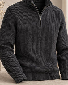 After Hours: Bellini Half-Zip Sweat — Fine Gauge, Soft Inner Face