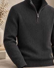 After Hours: Bellini Half-Zip Sweat — Fine Gauge, Soft Inner Face
