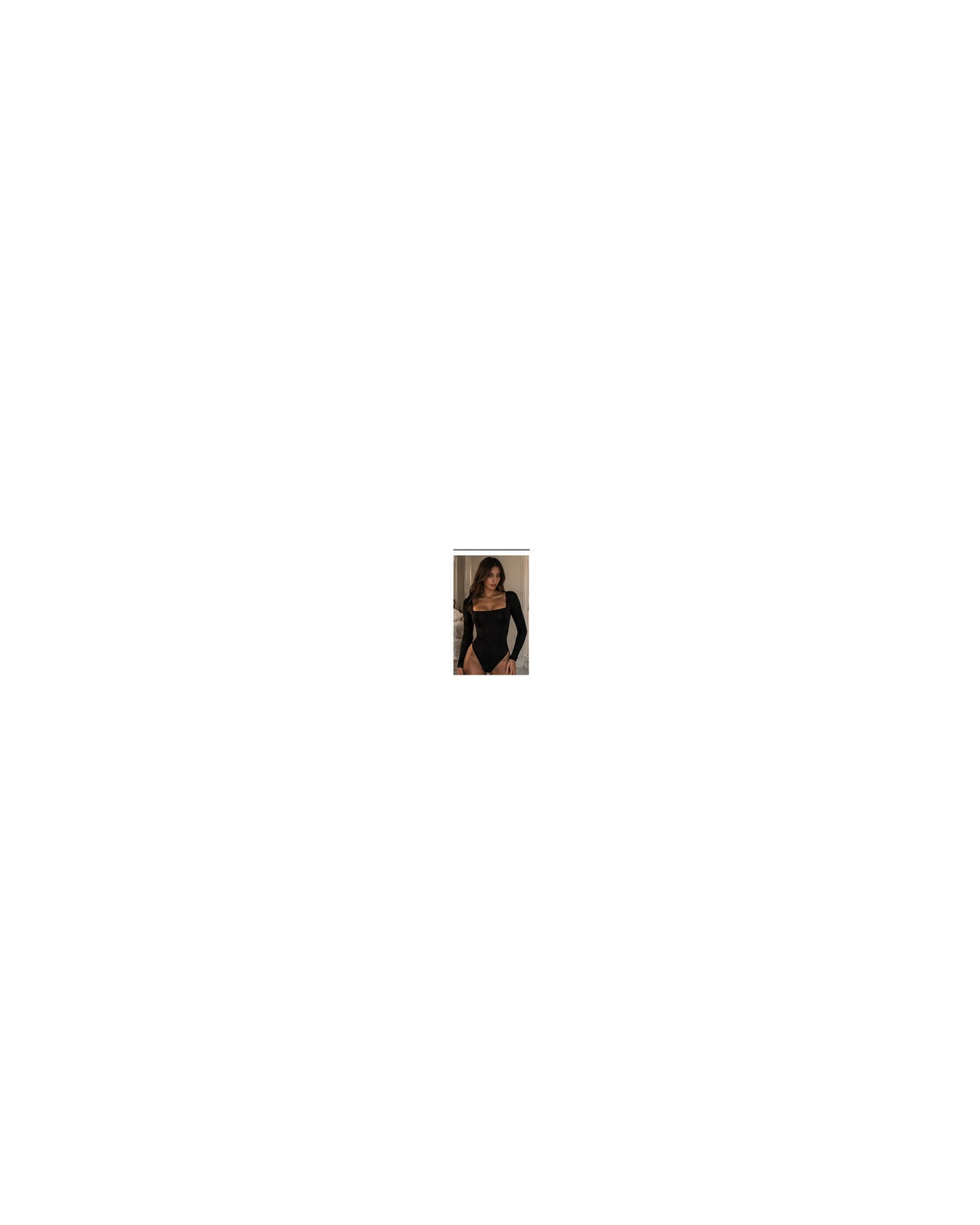 Lace Edit: Mayfair Plunge Bodysuit — Square Neck, Fine Elastic