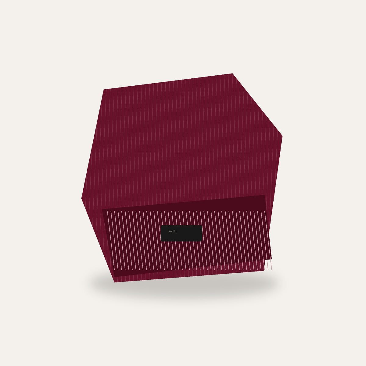 Palermo Ribbed Beanie with Lightweight Feel — Magnetic Profile, Burgundy
