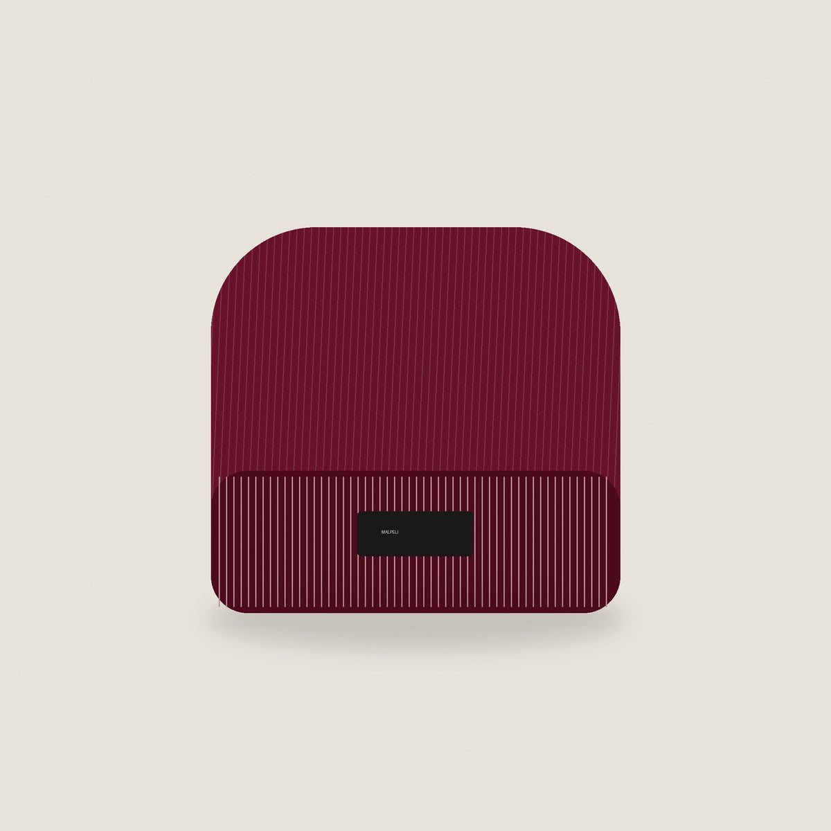 Palermo Ribbed Beanie with Lightweight Feel — Magnetic Profile, Burgundy