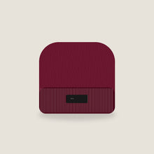 Palermo Ribbed Beanie with Lightweight Feel — Magnetic Profile, Burgundy