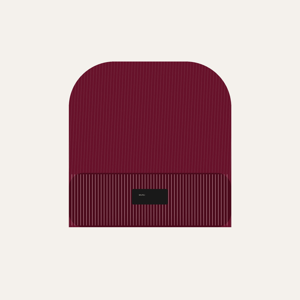 Palermo Ribbed Beanie with Lightweight Feel — Magnetic Profile, Burgundy
