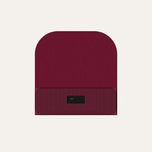 Palermo Ribbed Beanie with Lightweight Feel — Magnetic Profile, Burgundy
