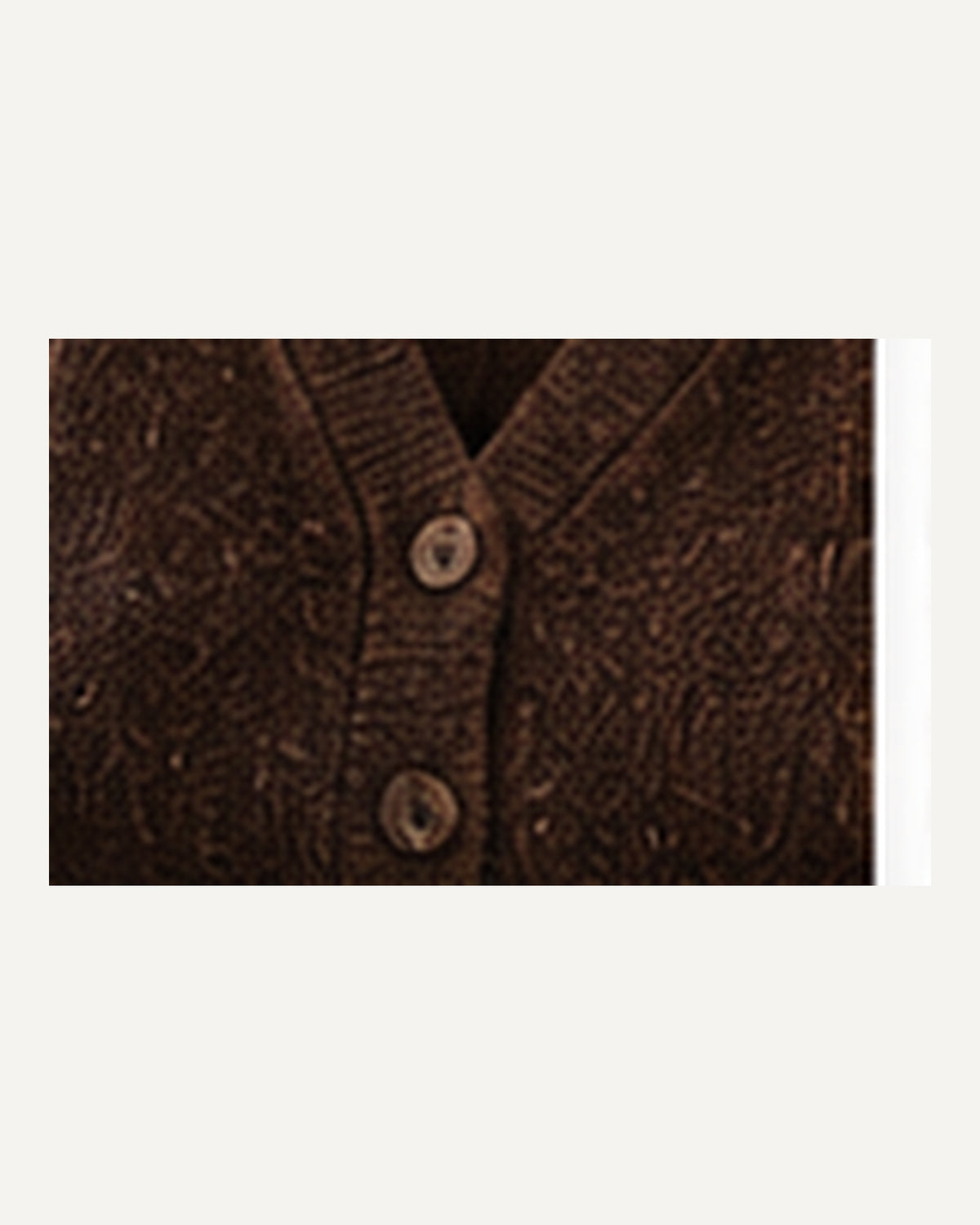 Serena Chocolate Peplum Line Fine-Knit Cardigan — Defined Shoulder