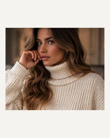 Siena Roll-Neck Jumper with Clean Neckline — Clean Cut, Oatmeal
