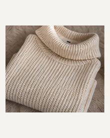 Siena Roll-Neck Jumper with Clean Neckline — Clean Cut, Oatmeal