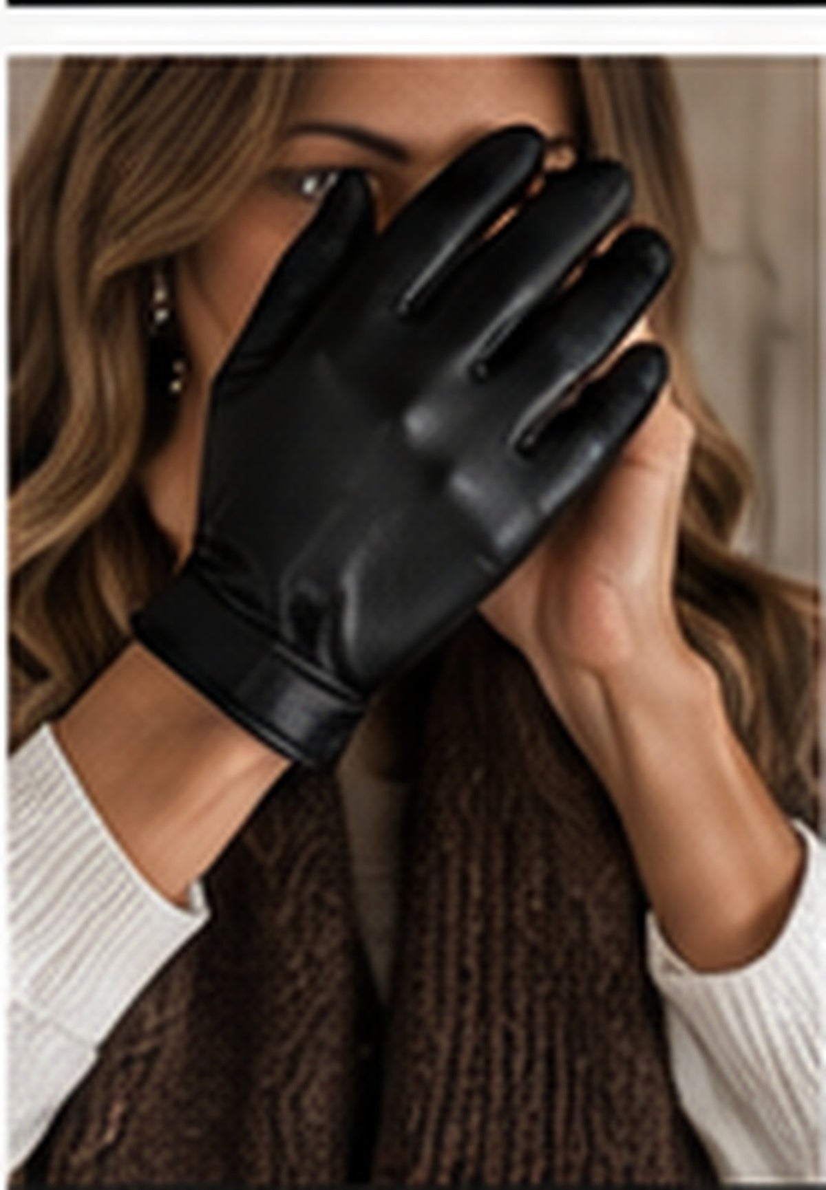 Black Vesper Driving Gloves — Touchscreen Tip / Soft Inner Feel